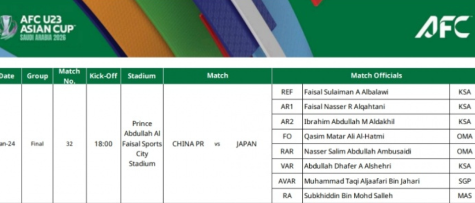 开云APP-糟了!沙特裁判执法U23亚洲杯决赛,与日本亲密,对中国男足不利